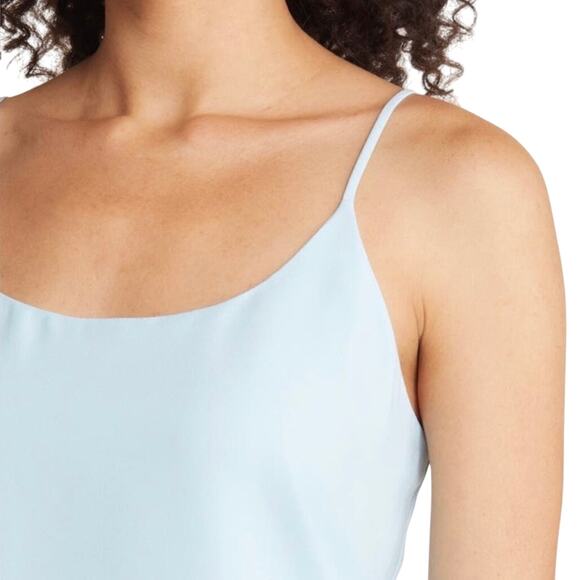 Nordstrom Blue Satin Camisole Tank Top Scoop Neck Adjustable Straps M NWT - Picture 9 of 9